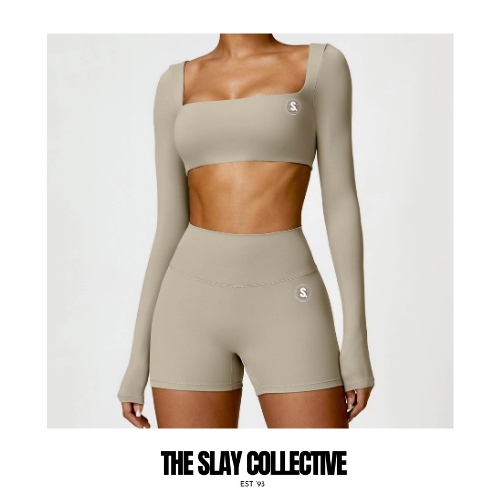 The Long Sleeve Crop - Coffee