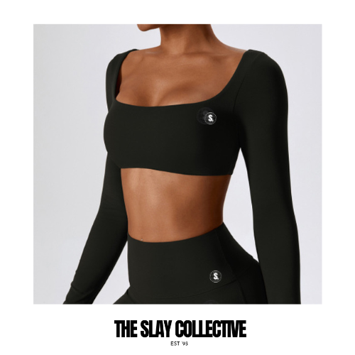 The Long Sleeve Crop - Coffee