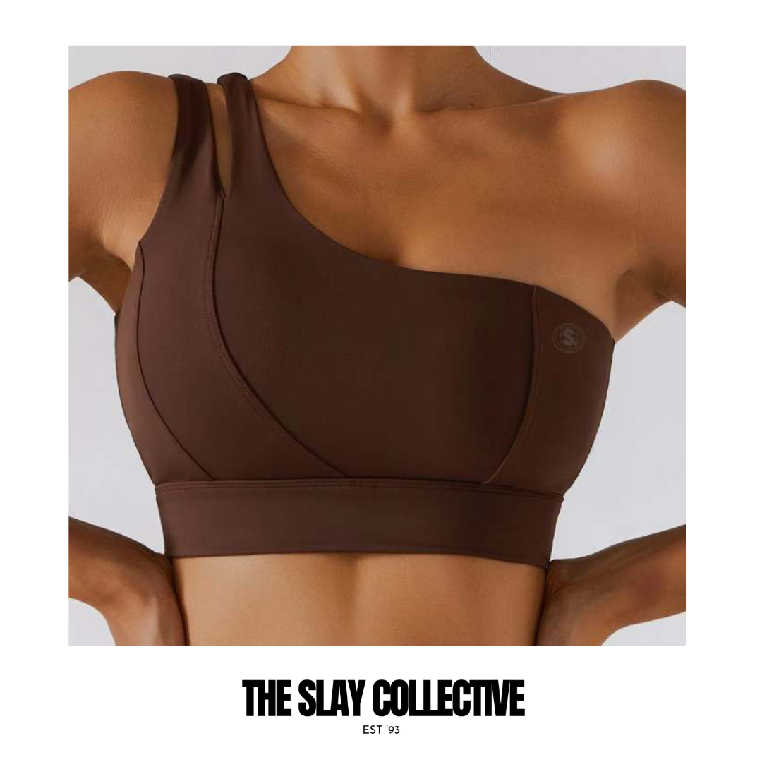 One Shoulder Crop - Espresso