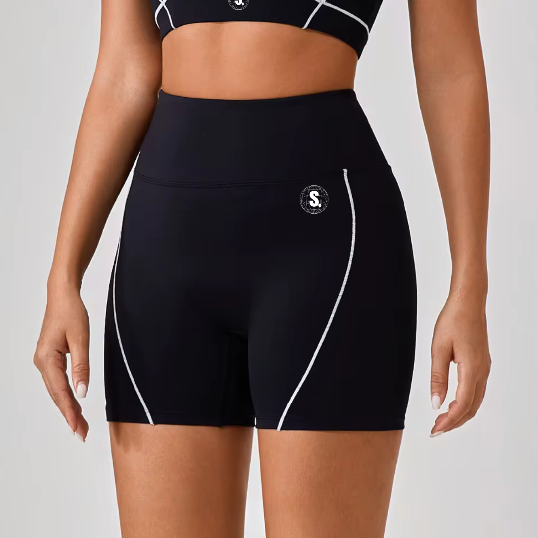 Sporty Girl Trim Shorts - Black