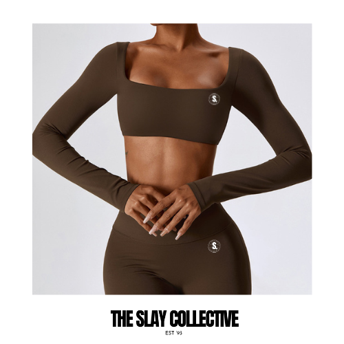 The Long Sleeve Crop - Coffee